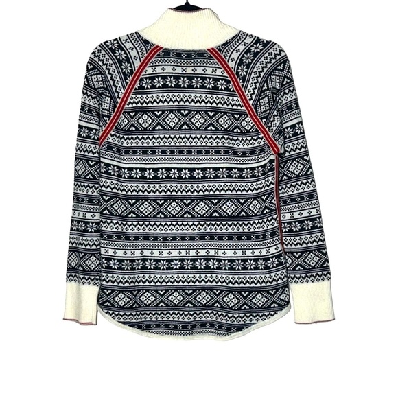 Eddie Bauer Fair Isle Engage Nordic 1/4 Zip Pullover Ski Sweater, Size Large - Picture 4 of 14